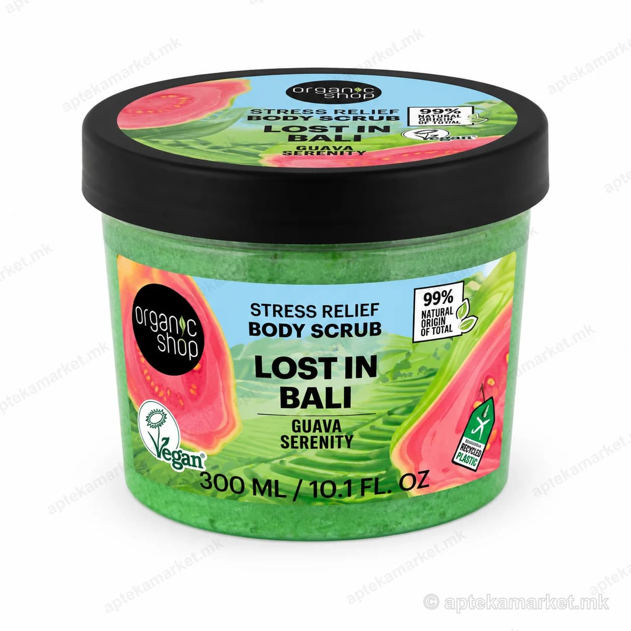 Organic Shop Stress Relief Body Scrub Lost in Bali Guava Serenity пилинг за тело пакување